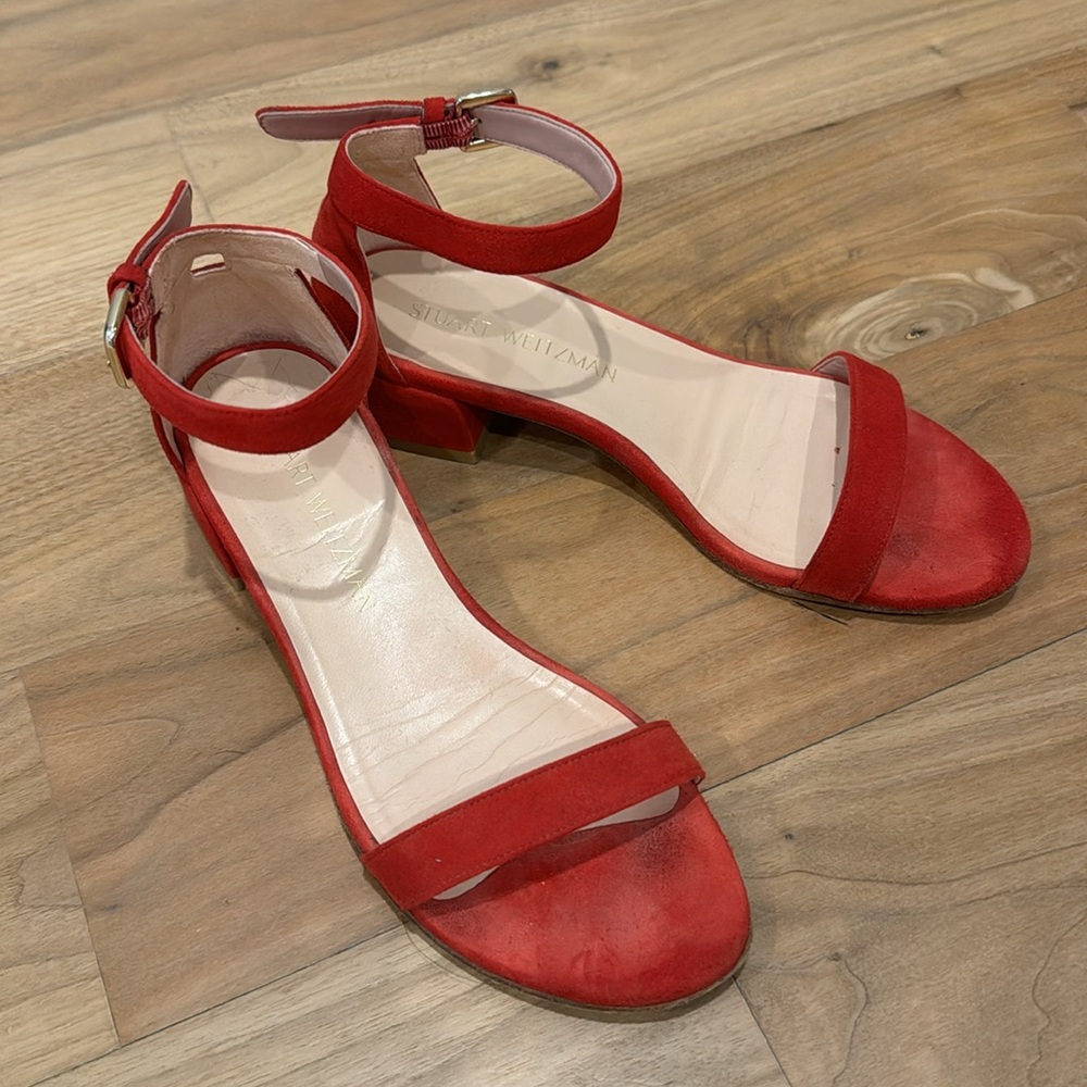 Stuart Weizman 35mm Block Heel Sandals Size 6 - image 4